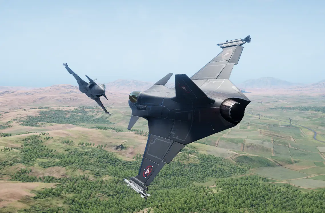 Two FS-12 Revokers heading straight ahead against each other in an imminent colission